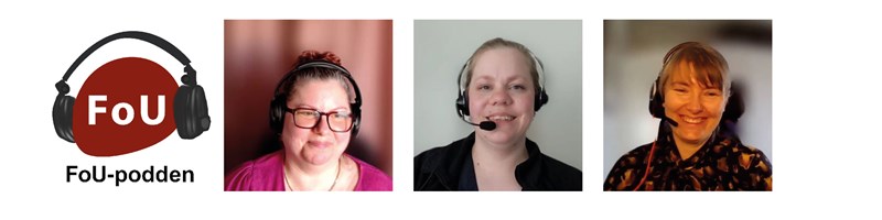 Poddloggan och deltagarna i poddavsnittet