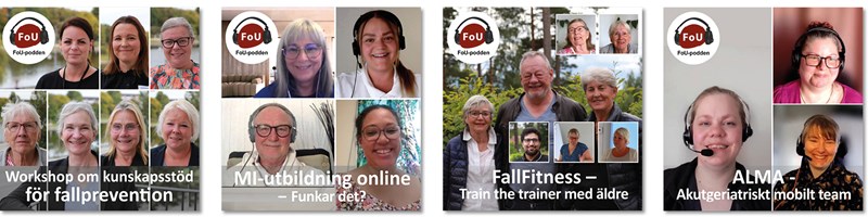 Bild på poddloggan och deltagarna i podden