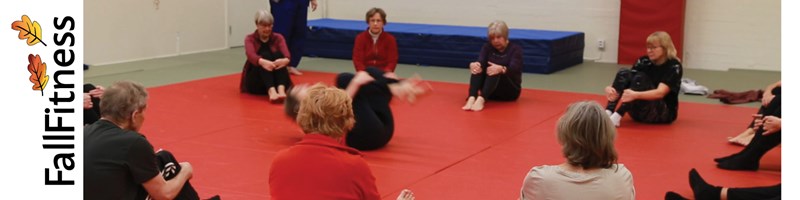 Flera äldre tränar FallFitness