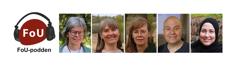 Poddloggan och deltagarna i poddavsnittet