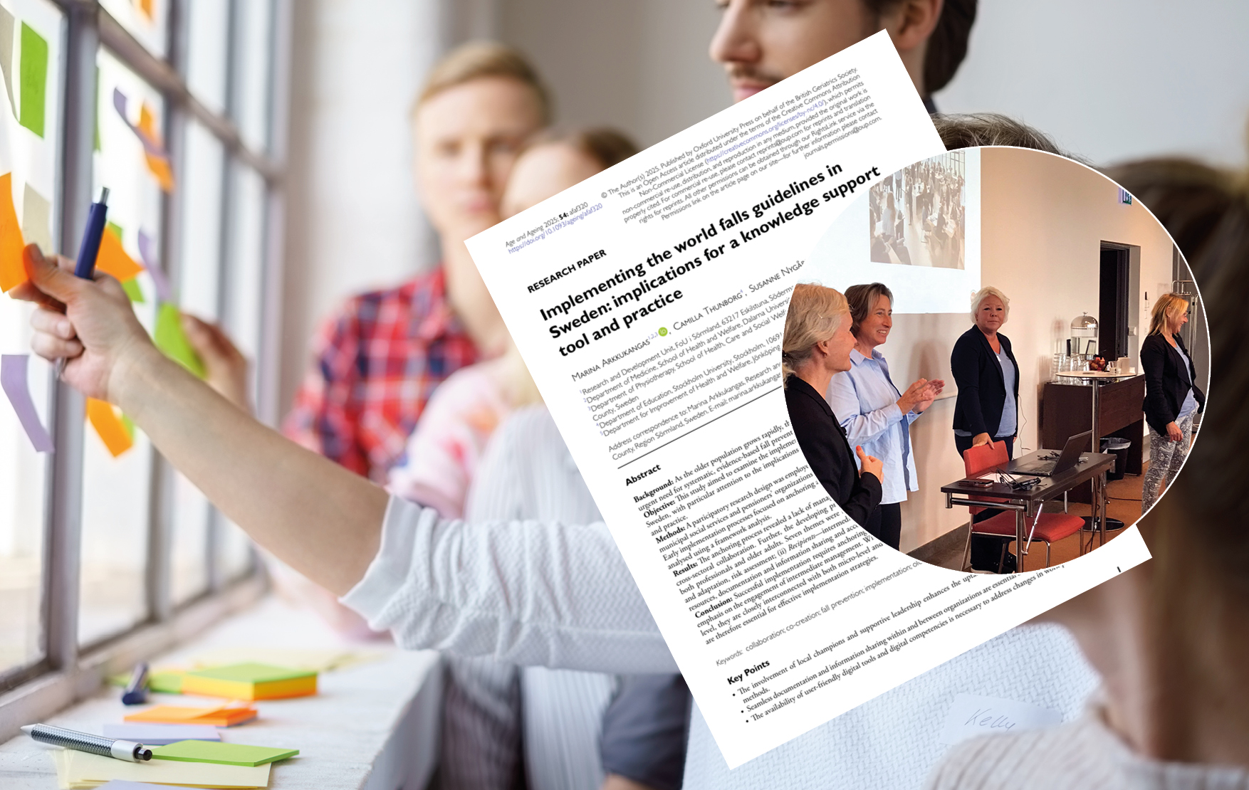 Adobe Stock bild som illustrerar workshop och på den en bild på artikeln och på författarna