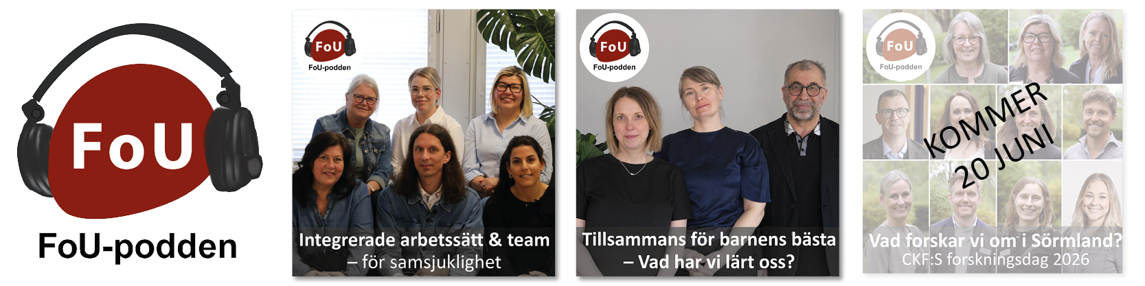 En bild på deltagarna i poddavsnittet