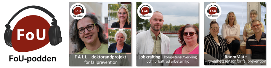 Bild på poddloggan och deltagarna i podden